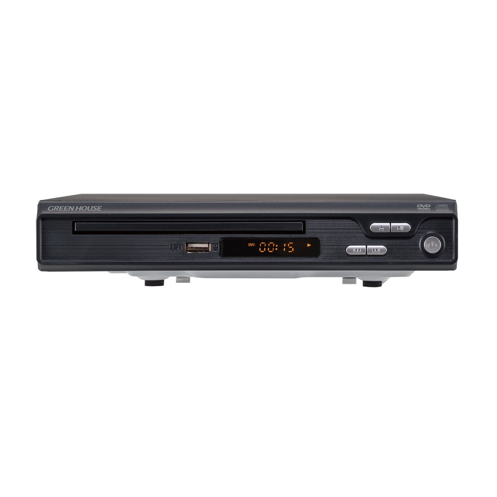 【再入荷なし】グリーンハウス DVDプレーヤー HDMI対応 GH-DVP1MTR-BK
