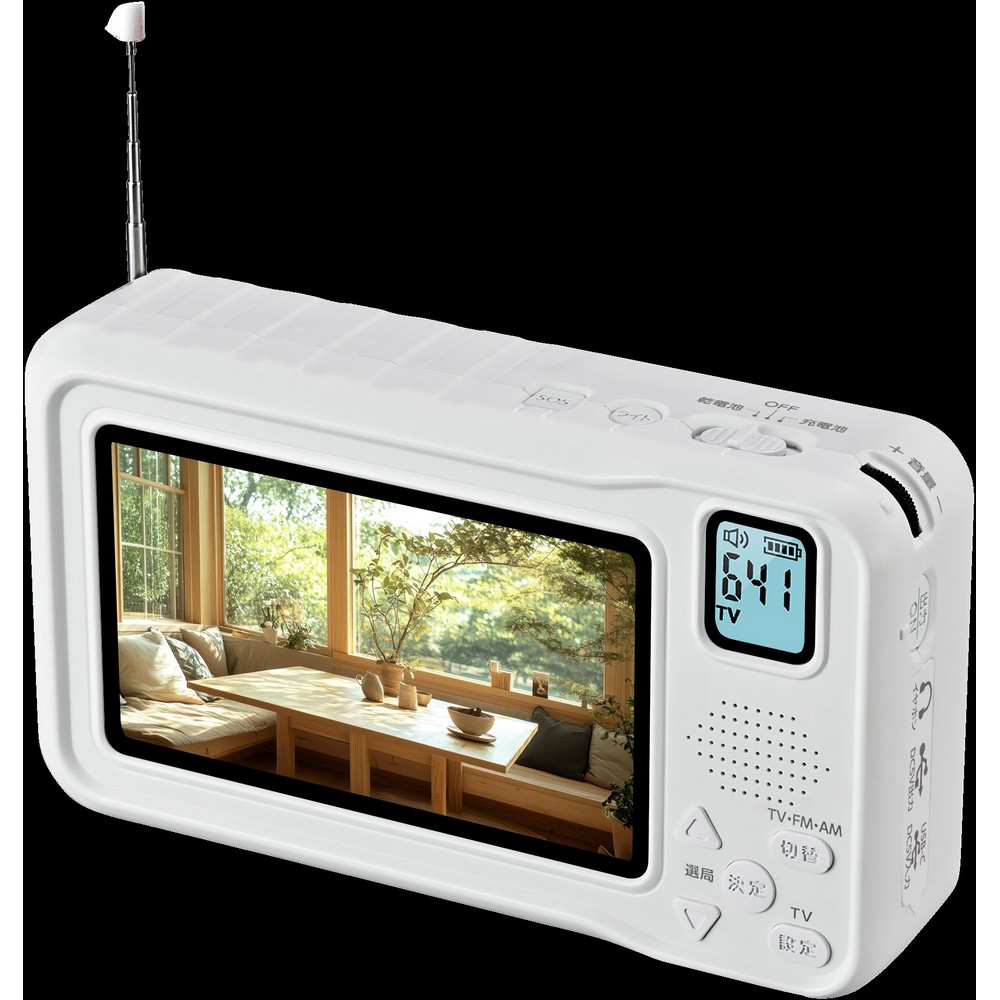多摩電子 ４．３型充電式ワンセグテレビ TSK145W