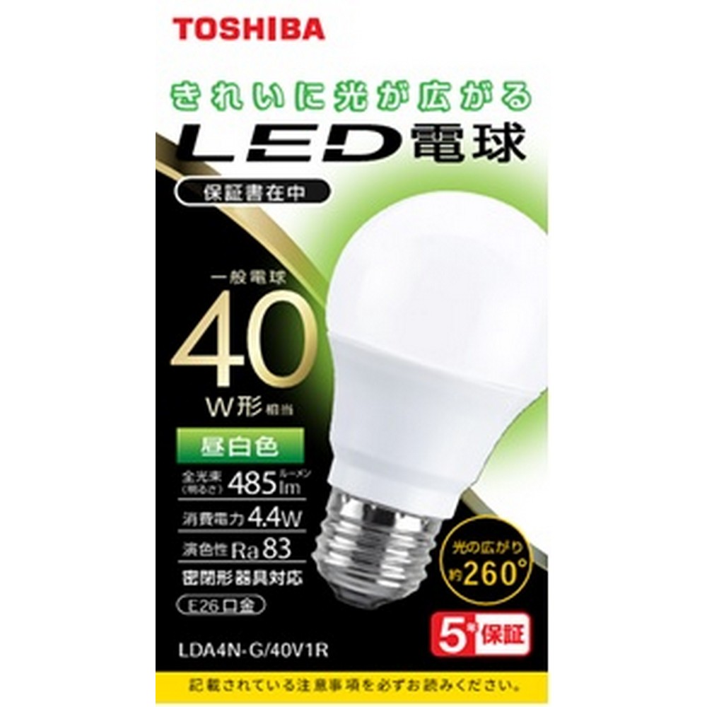 東芝 LEDゼンホウコウ40ＷＮショク LDA4N/G/40V1R