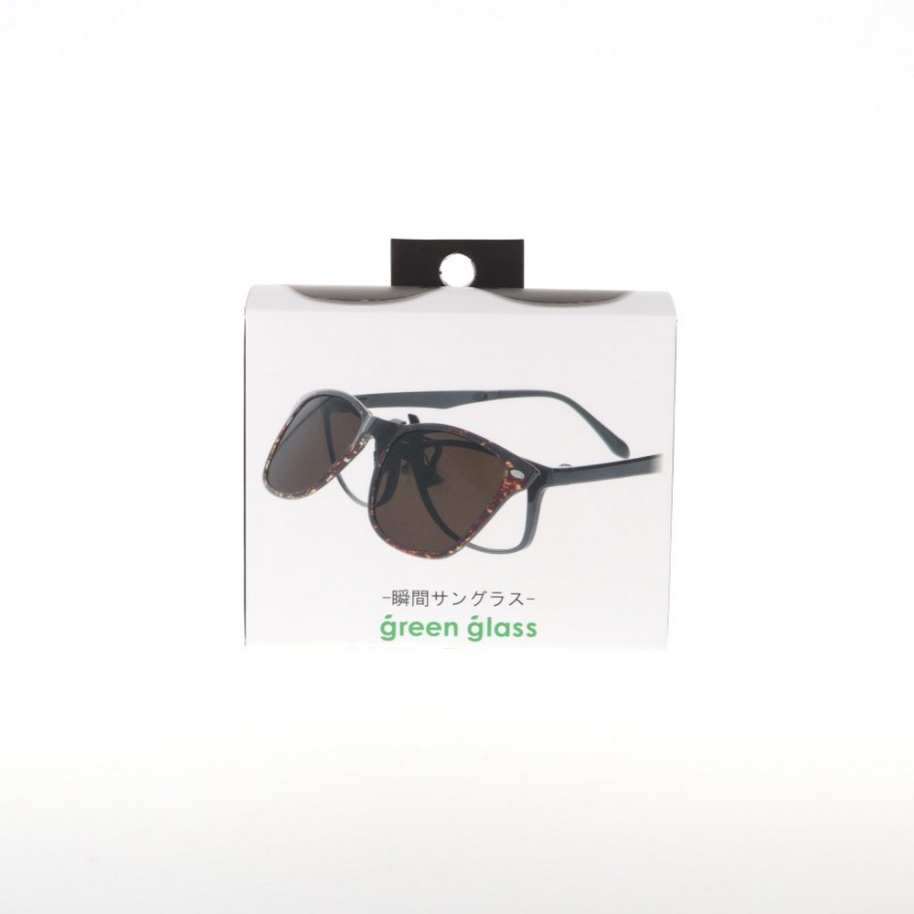 ハグ・オザワ グリーングラスクリップサングラス GR-010C/BRD