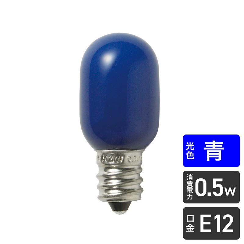 エルパ LED電球 ナツメ形 E12 青色 LDT1B-G-E12-G102