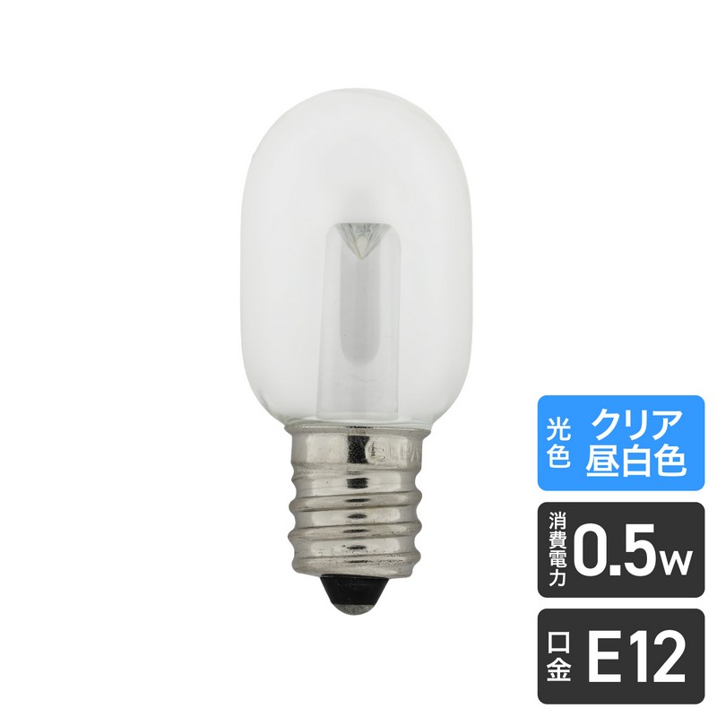 エルパ LED電球 ナツメ形 E12 クリア昼白色 LDT1CN-G-E12-G105