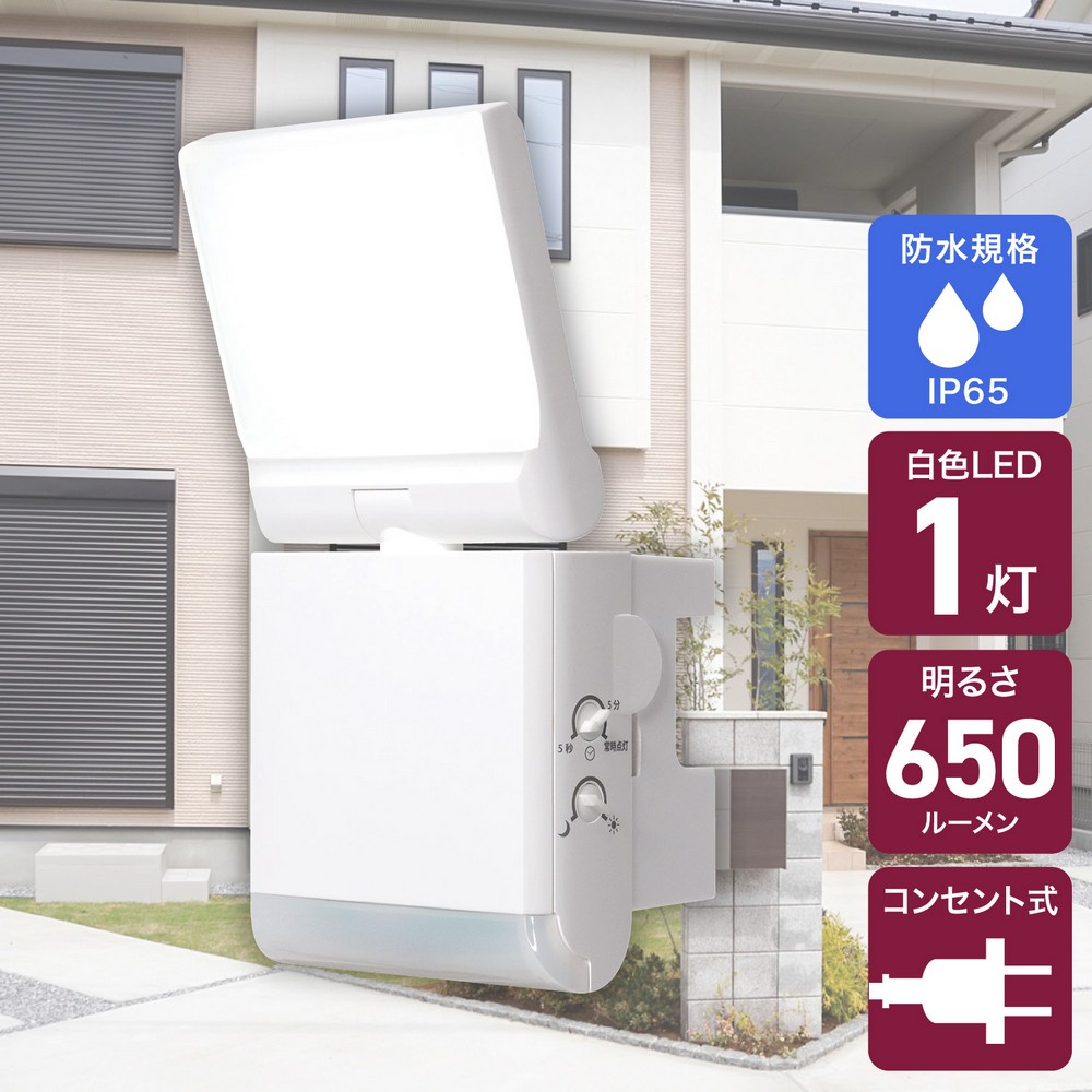 エルパ(ELPA) フラット エクステリアライト ACコンセント式 1灯 650ルーメン ESL-SF901AC