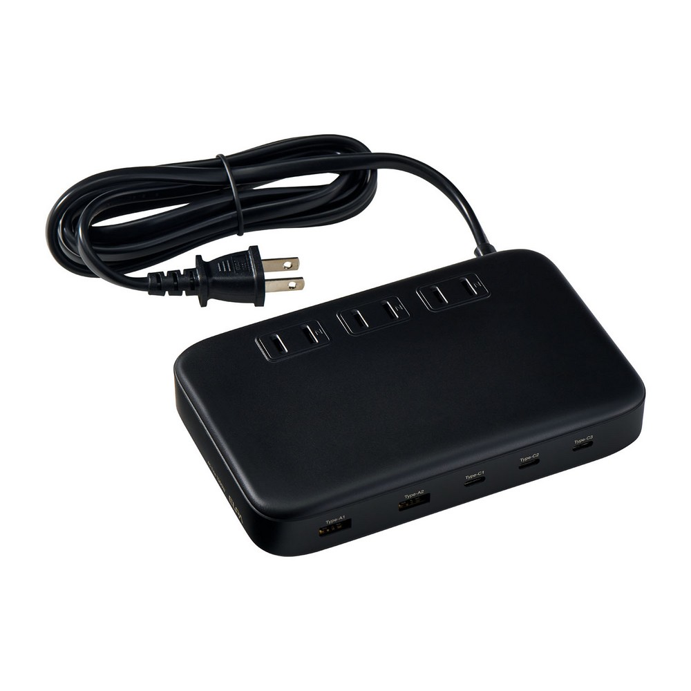 エルパ(ELPA) USBタップ 平形 Type-A 2ポート Type-C 3ポート PD65W AC3個口 ブラック WS-T3562UC(BK)