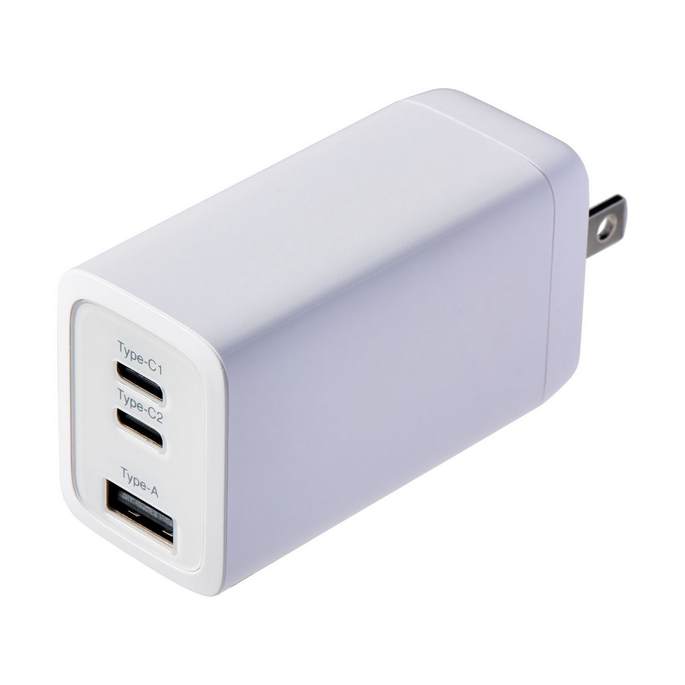 エルパ(ELPA) USB充電器 PD67W コンパクト Type-A×1/Type-C×2 ホワイト UC-C36B(W)