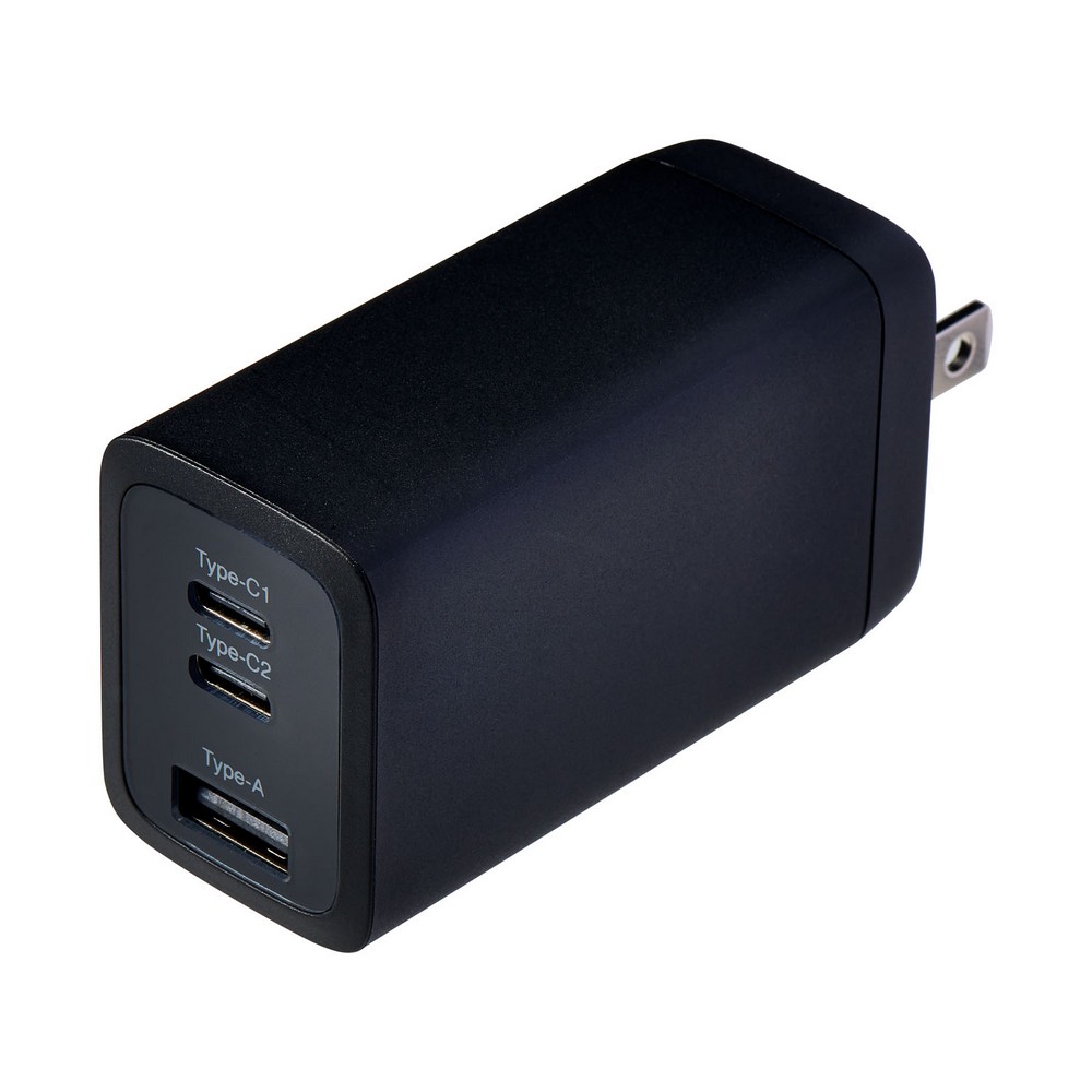 エルパ(ELPA) USB充電器 PD67W コンパクト Type-A×1/Type-C×2 ブラック UC-C36B(BK)