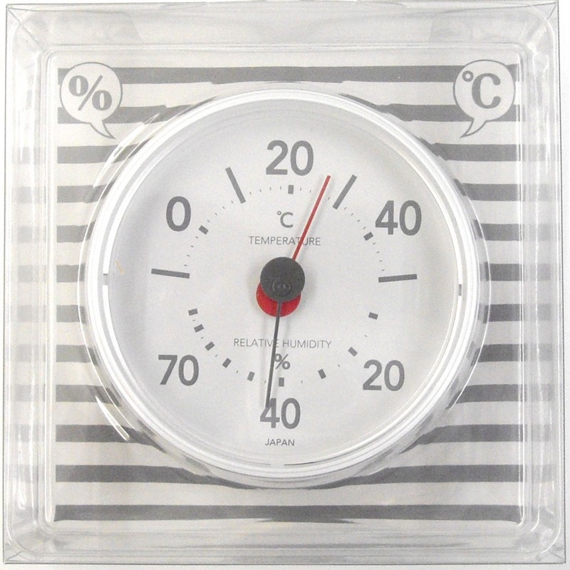 【再入荷なし】エンペックス プレーン温湿度計 ホワイト TM-7811