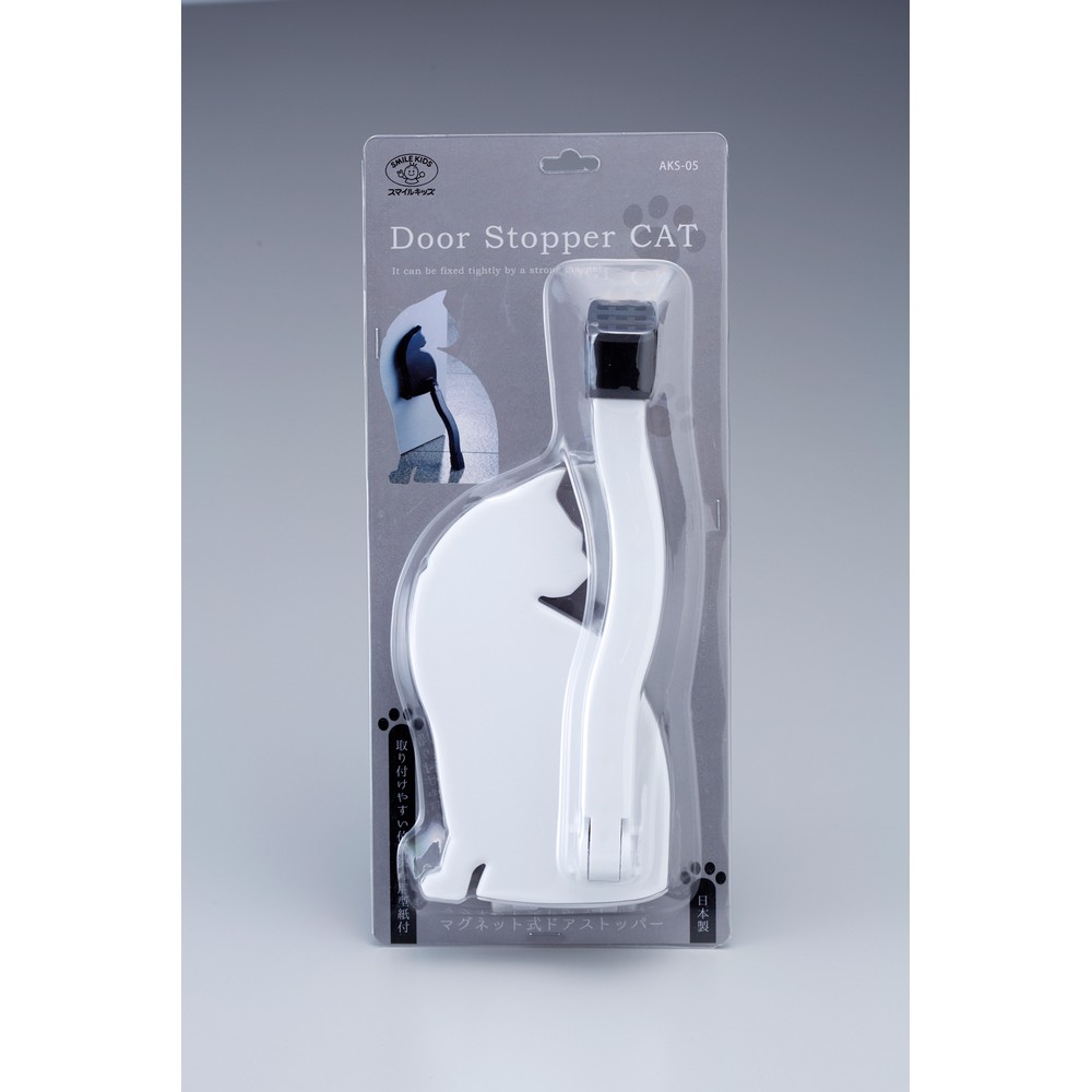 旭電機化成 ドアストッパー 猫 白 AKS-05WH